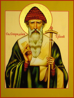 Святитель Спиридон Тримифунтский на иконе