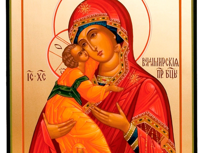 Святой лик Божьей Матери на иконе